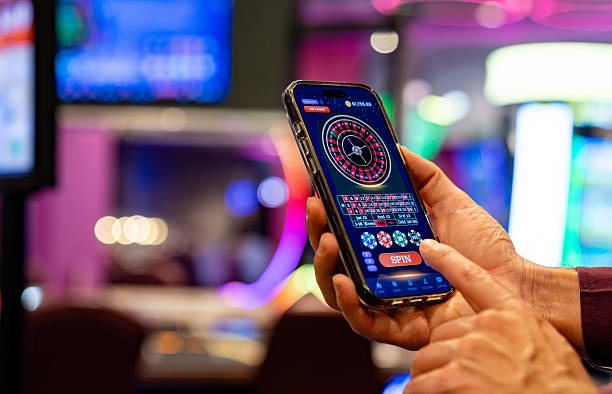 Mobile platform interface showing live football and casino games